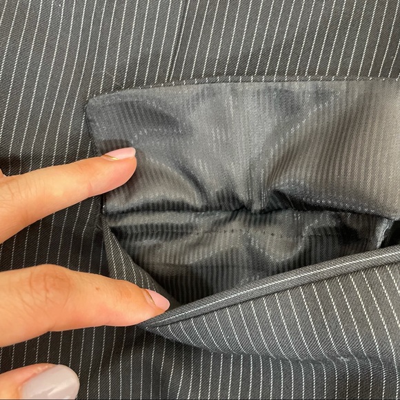 APT 9 Gray Stripe Three Button Wool Blazer - Picture 9 of 9